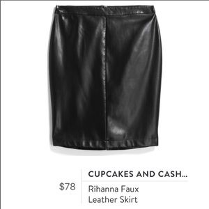 Cupcakes and Cashmere faux leather skirt
